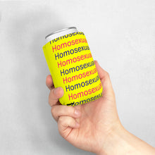 "Homosexual" Can Cooler Sleeve - Yellow