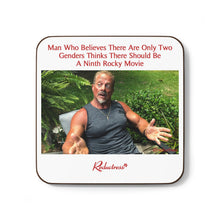 "Man Who Believes There Are Only Two Genders Thinks There Should Be A Ninth Rocky Movie" Hardboard Back Coaster