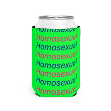 "Homosexual" Can Cooler Sleeve - Green