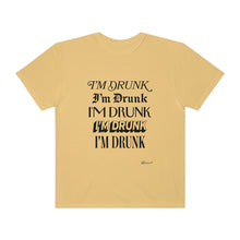 "I'm Drunk" Newspaper Logo Garment-Dyed T-shirt