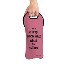 "I'm a Dirty F*cking Slut for Wine" Wine Tote Bag - Pink